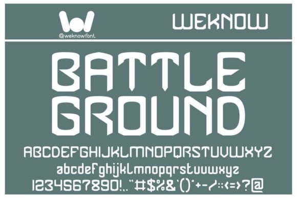Battle Ground Font for Handmade Creations