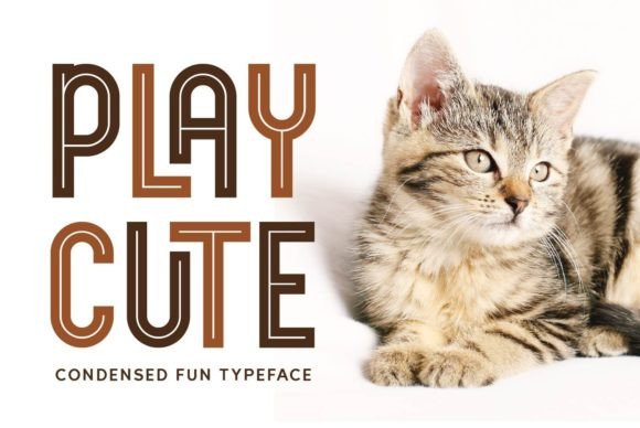Playcute: A Modern Display Font for Bold Visuals