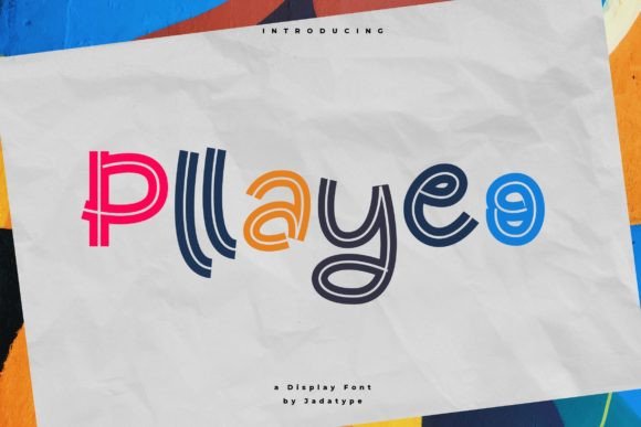 Pllayeo: A Whimsical Display Font for Digital Creativity