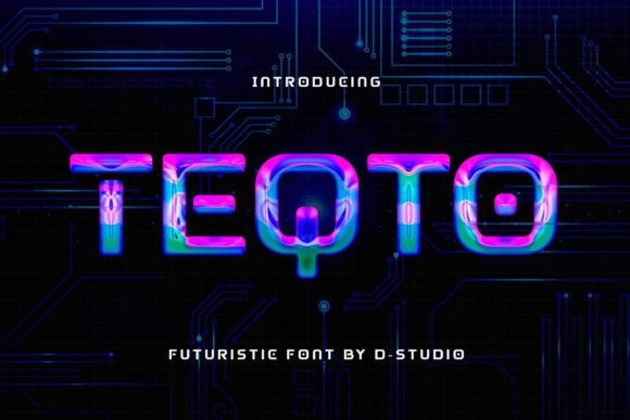 Teqto: A Futuristic Display Font for Modern Editorial Design