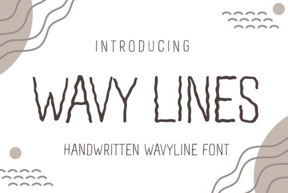 Wavy Lines Font for Handmade Creations